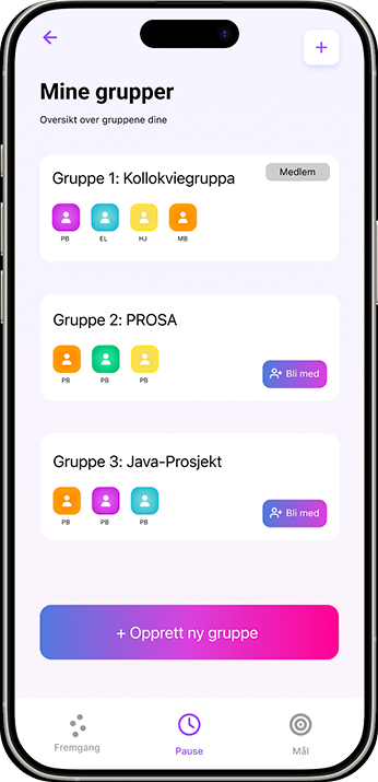 Prototype for kollokviegrupper